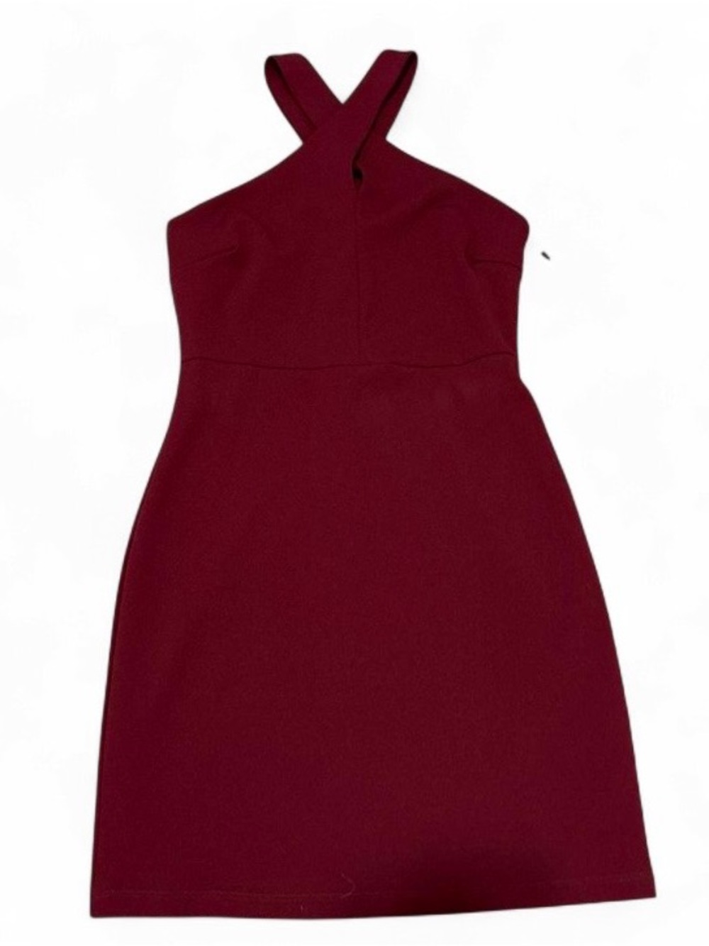 Lulus Burgundy Cross-Back Mini Dress